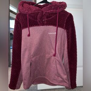 Avalanche Deep Red Textured Hoodie
